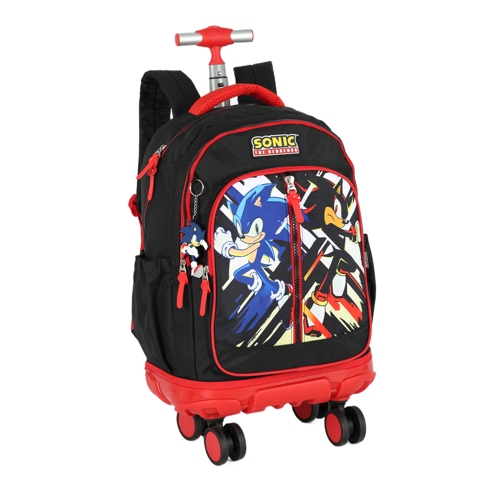 Mochila de Rodinhas Luxcel Sonic e Shadow