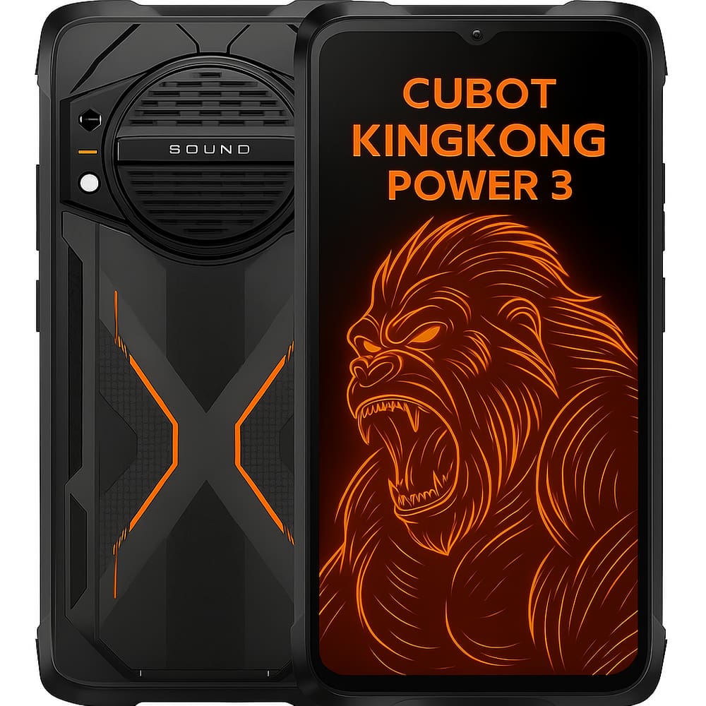 Smartphone Celular Gamer KingKong Power 3, 256GB, 6GB RAM, Indestrutível, À Prova d’Água IP68/IP69K, Android 14, Tela 6,58, 120Hz, Câmera 100MP, PRETO