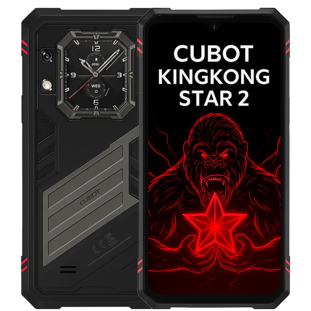 Smartphone Celular Gamer KingKong Star 2, 256GB, 12GB RAM, Indestrutível, À Prova d’Água IP68/IP69K, Android 14, Tela 6,78, 120Hz, Câmera 100MP, PRETO