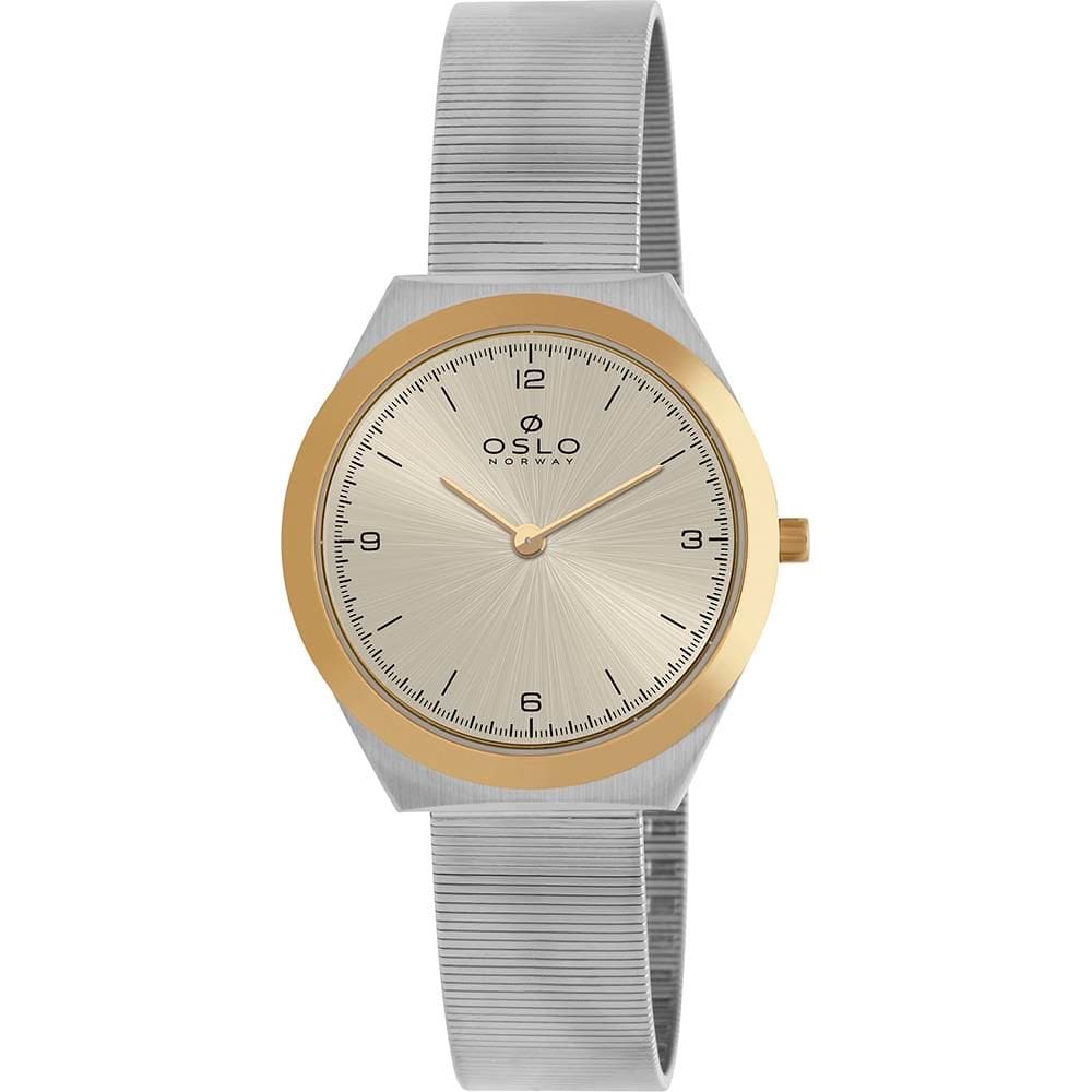 Relógio Oslo Feminino Ref: Oftsssvx0001 C2sx Slim Bicolor