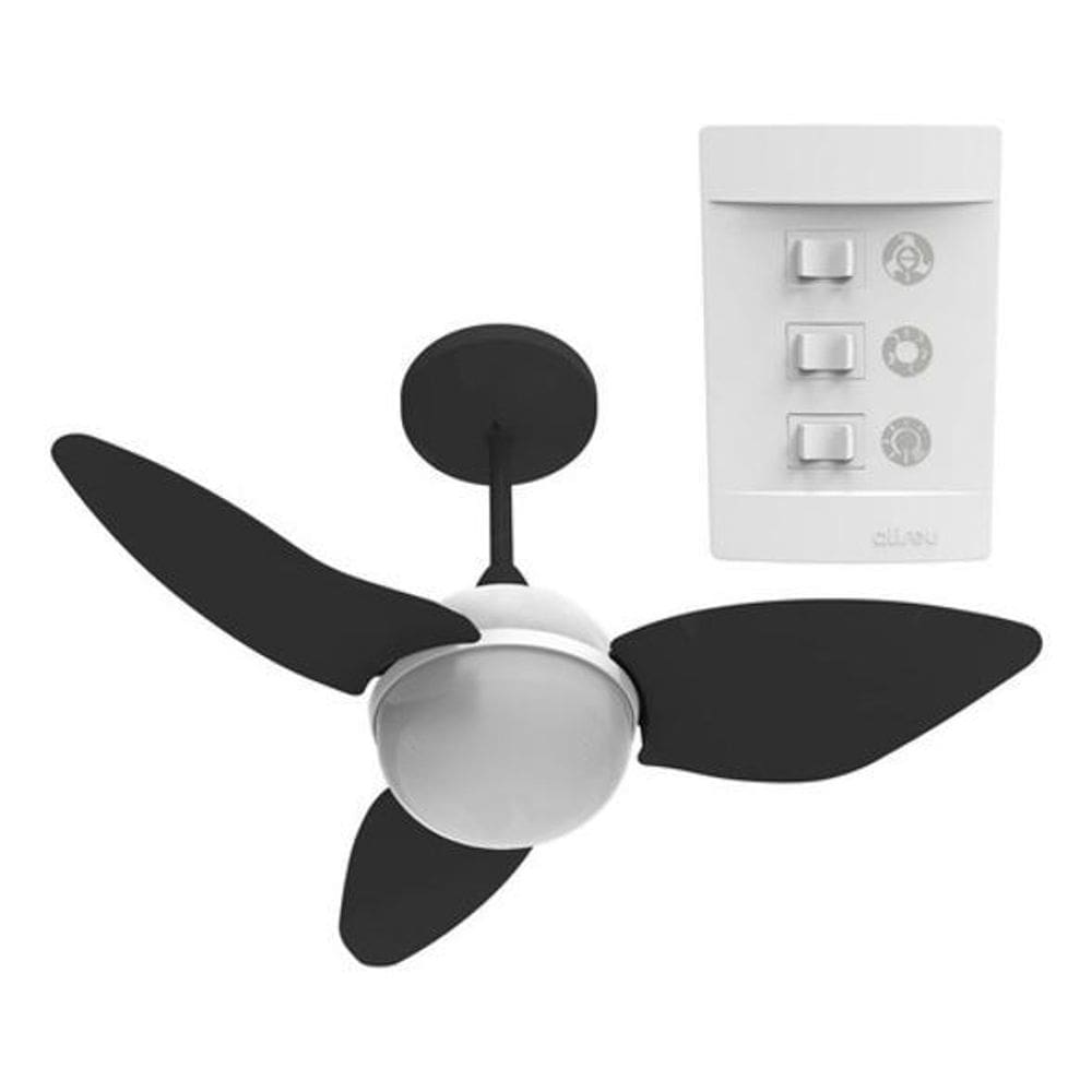 Ventilador De Teto Preto 220V 130W 81Cm Aliseu Smart