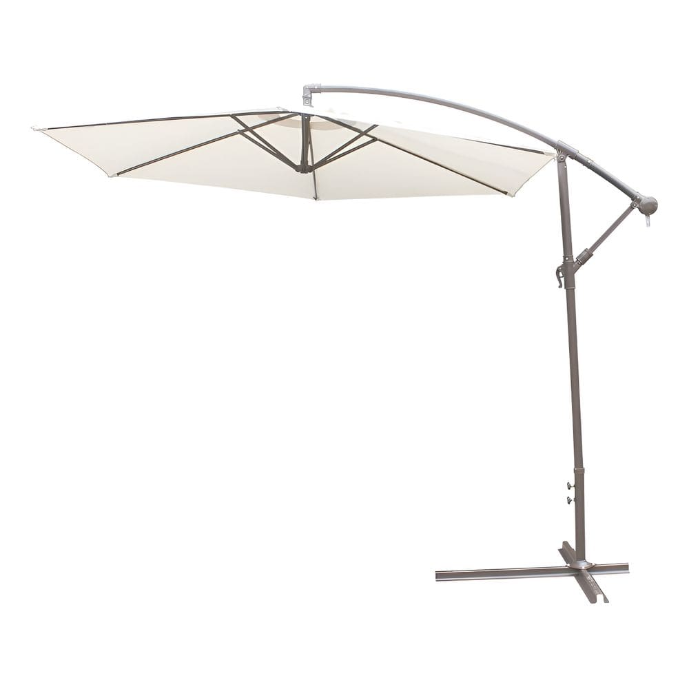 Ombrelone Lateral De Aluminio Cobertura Branca 245x270 Cm