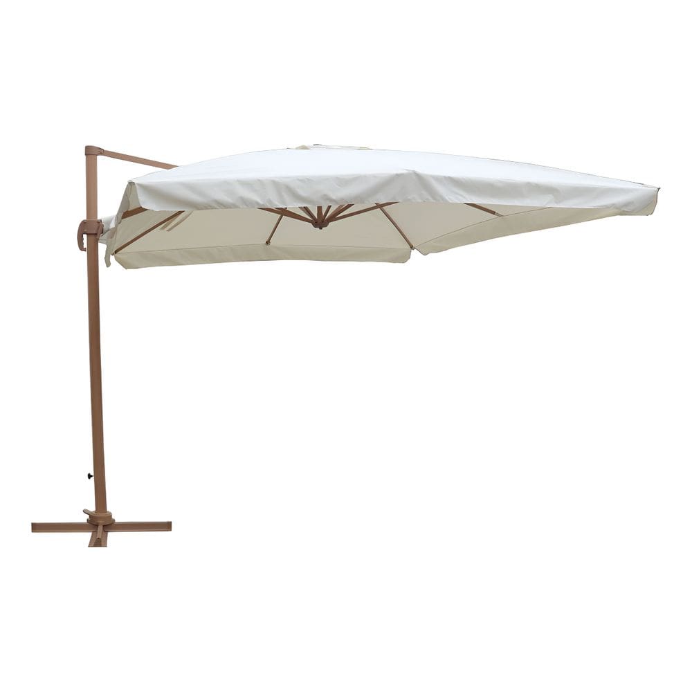 Ombrelone Lateral Retangular De Aluminio Bege 400x300 Cm