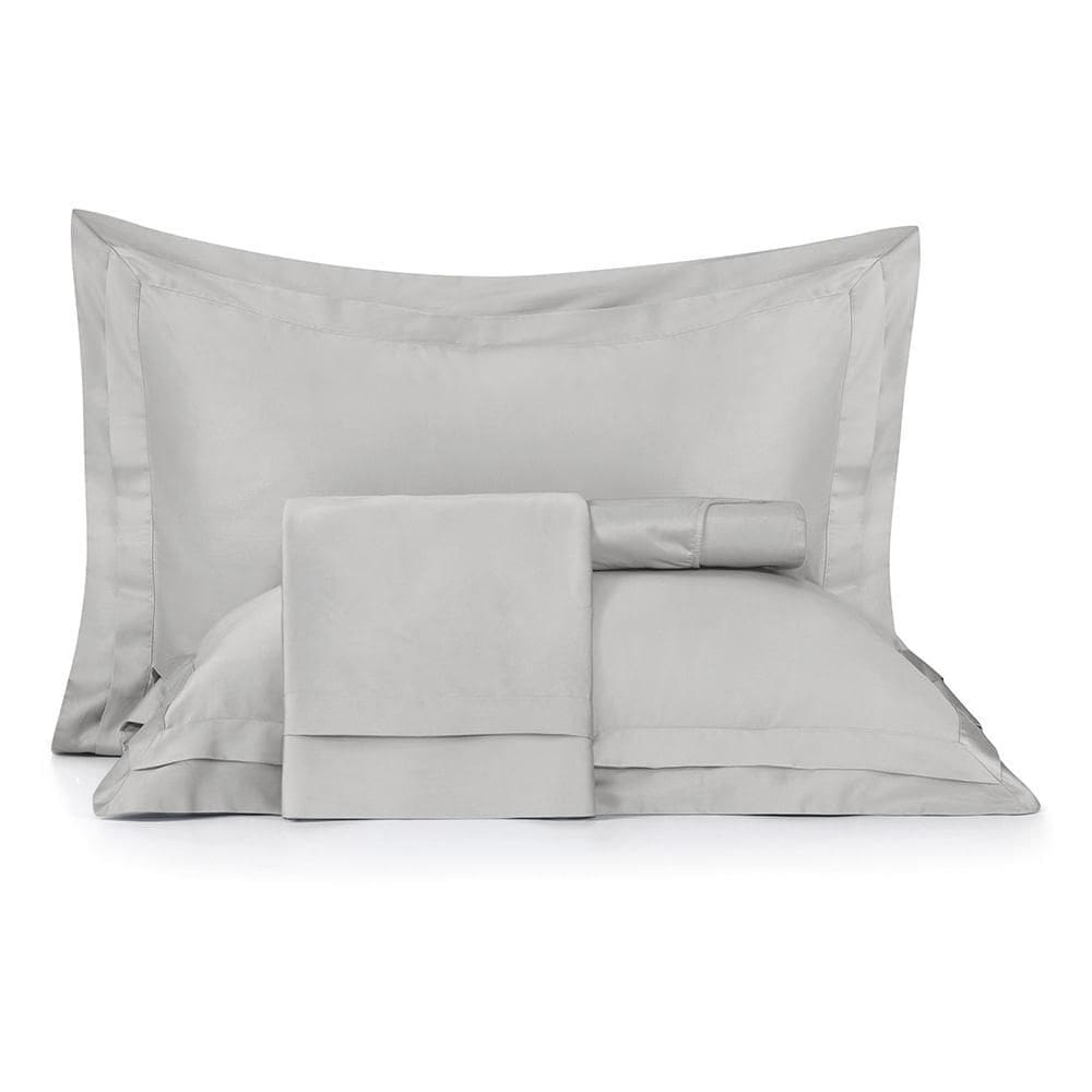 Jogo de Cama Casal Altenburg Cetim 300 Fios Allure Cinza