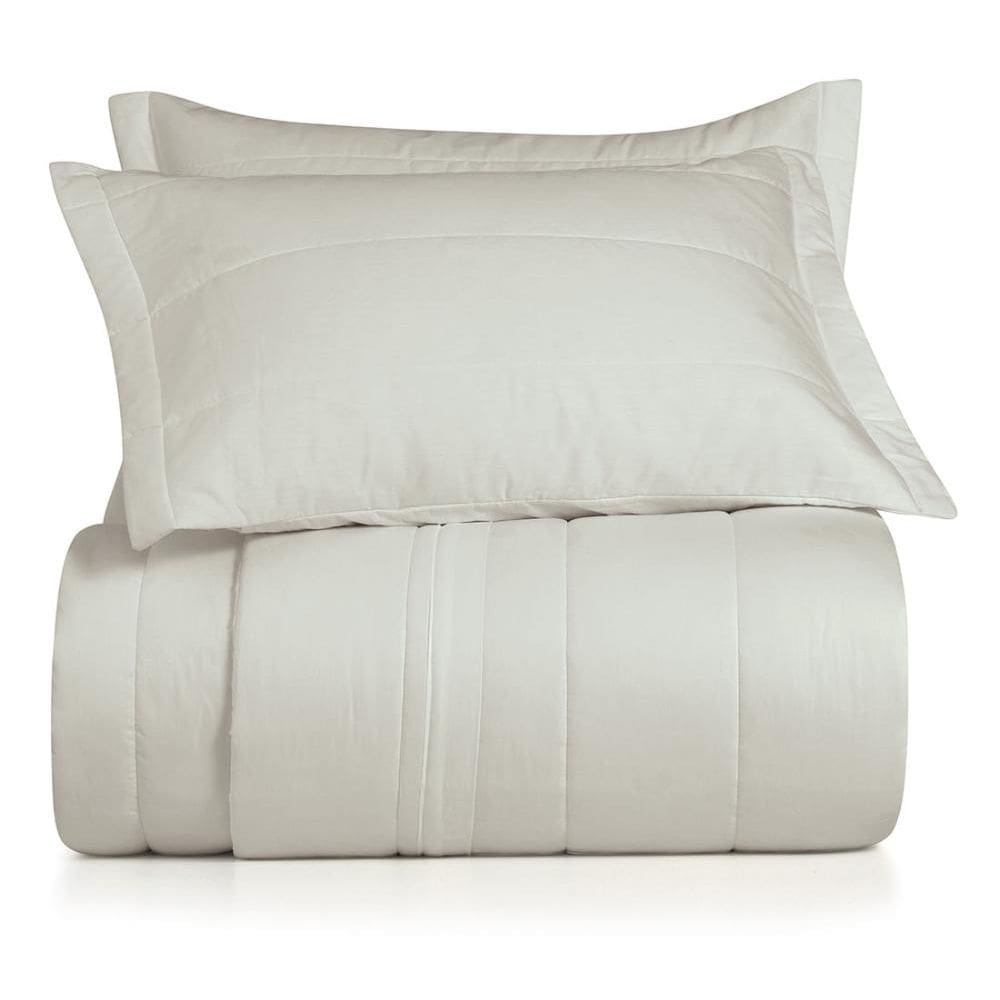 Jogo de Colcha Queen 3 Peças Altenburg Algodão Lux 200 Fios  Cinza Inspiração