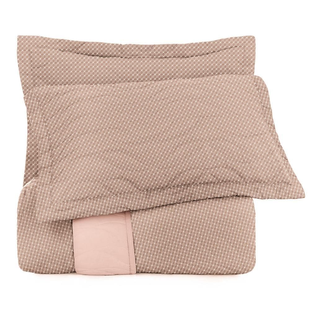 Jogo de Colcha Casal 3 Peças Toque Acetinado Slim Laranja