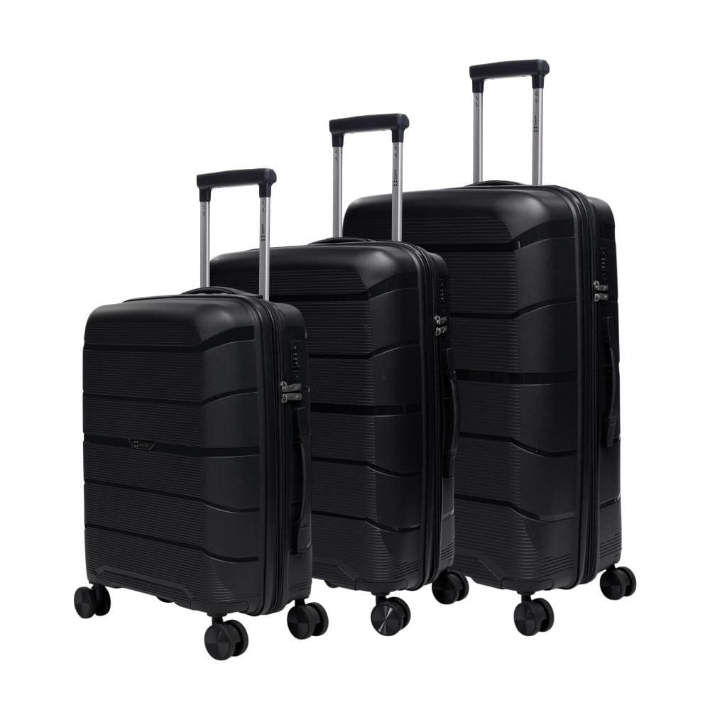 Conjunto malas de viagem polipropileno Barcelona Swiss Move Preto