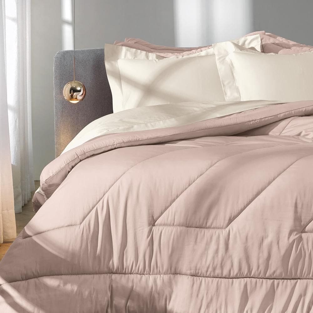 Edredom Casal Altenburg Cetim 300 Fios Rosa