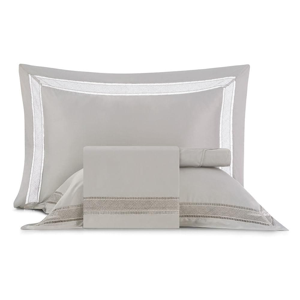 Jogo de Cama King Altenburg Cetim Bambu 300 Fios Unitá Cinza