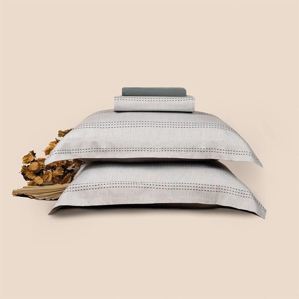 Jogo de Cama Queen Altenburg Haus Jacquard Fio Tinto Traço