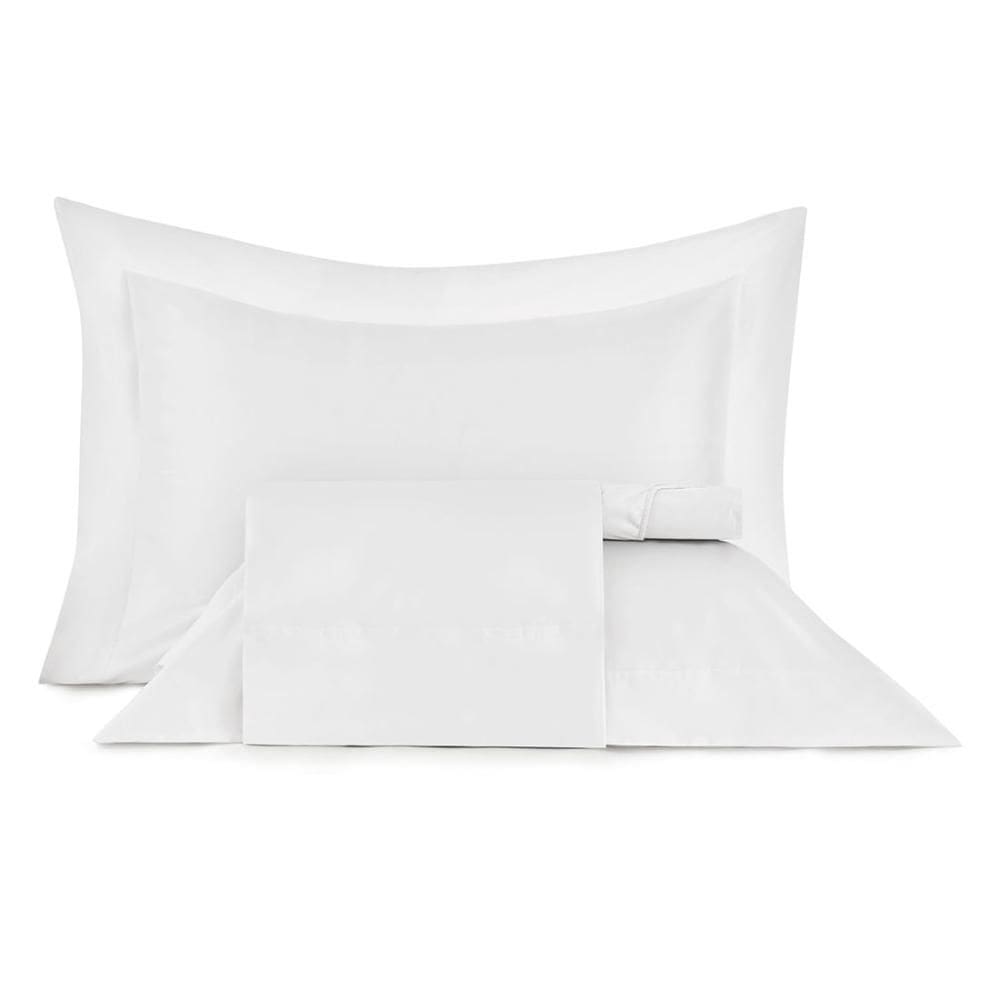 Jogo de Cama Queen Altenburg 4 peças Cetim de Tencel Branco