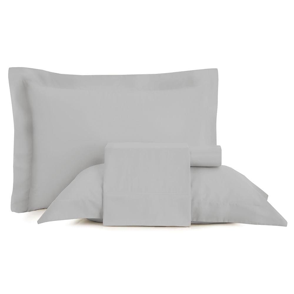 Jogo de Cama Queen Altenburg Cetim 300 Fios Cinza