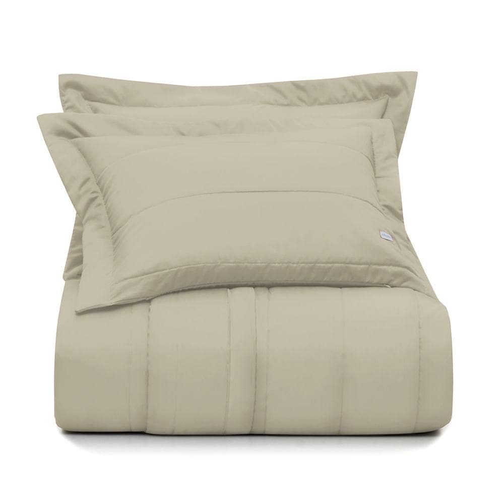 Jogo de Colcha King Altenburg Cetim 300 Fios Marrom