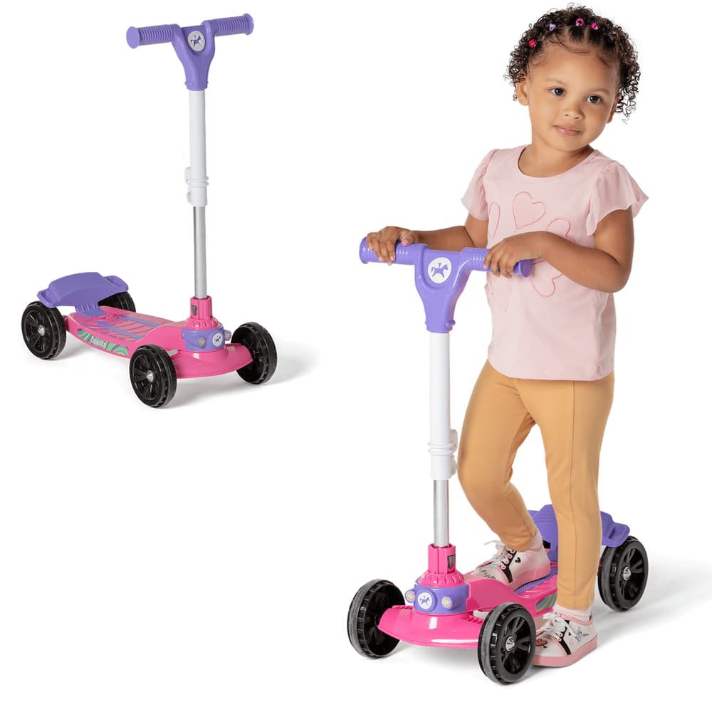Patinete Infantil Calesita Quadrinet Max Pop Rosa