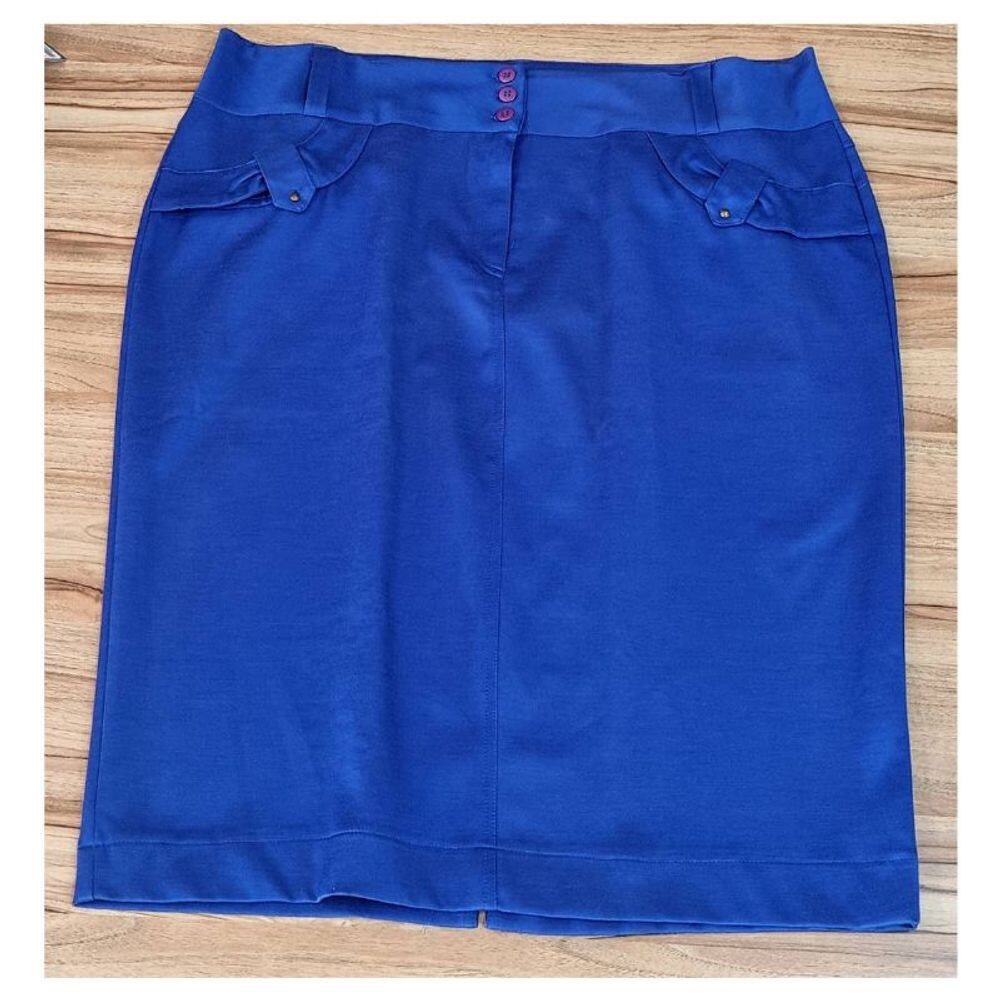 Saia Feminina Morena Luz Azul Bic Plus Size