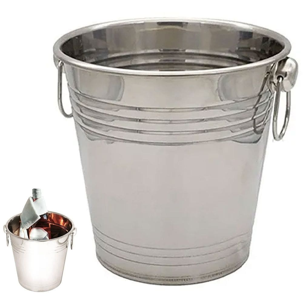 Balde de Gelo Inox 4,5 Litros Bebida Cerveja Drink Festa Aniversario Evento Festa Reuniao Comemoraçao Lazer