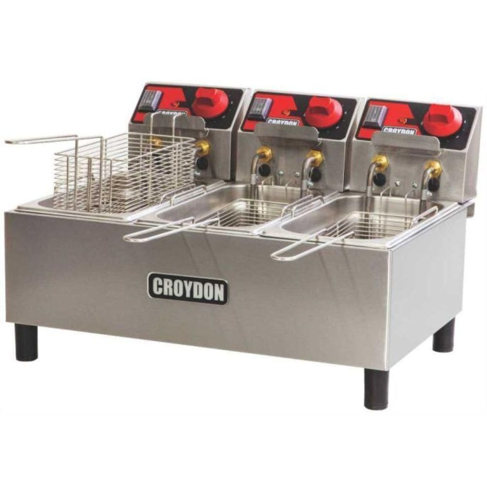 Fritadeira Elétrica 9 Litros 3 Cestos FC3A Croydon Inox 110V