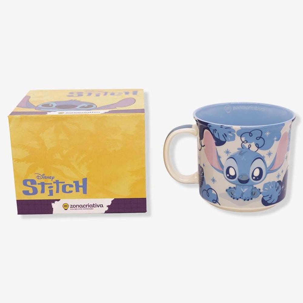Caneca Tom 350Ml Stitch Fofinho - Zona Criativa