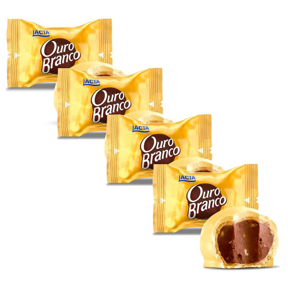 Kit 4 Bombom Lacta Ouro Branco com 20g