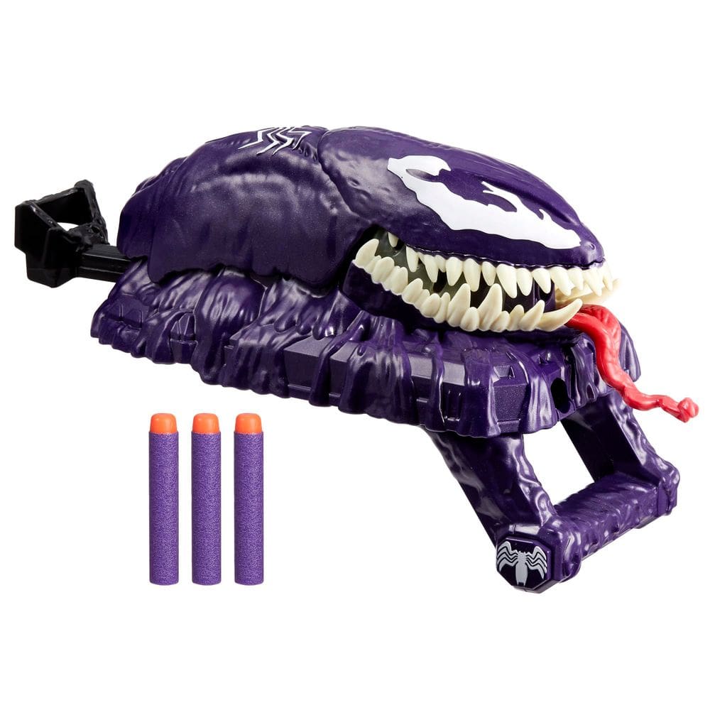 NERF Spider-Man Venom versus o brinquedo Venom Strike Blaster da Marvel
