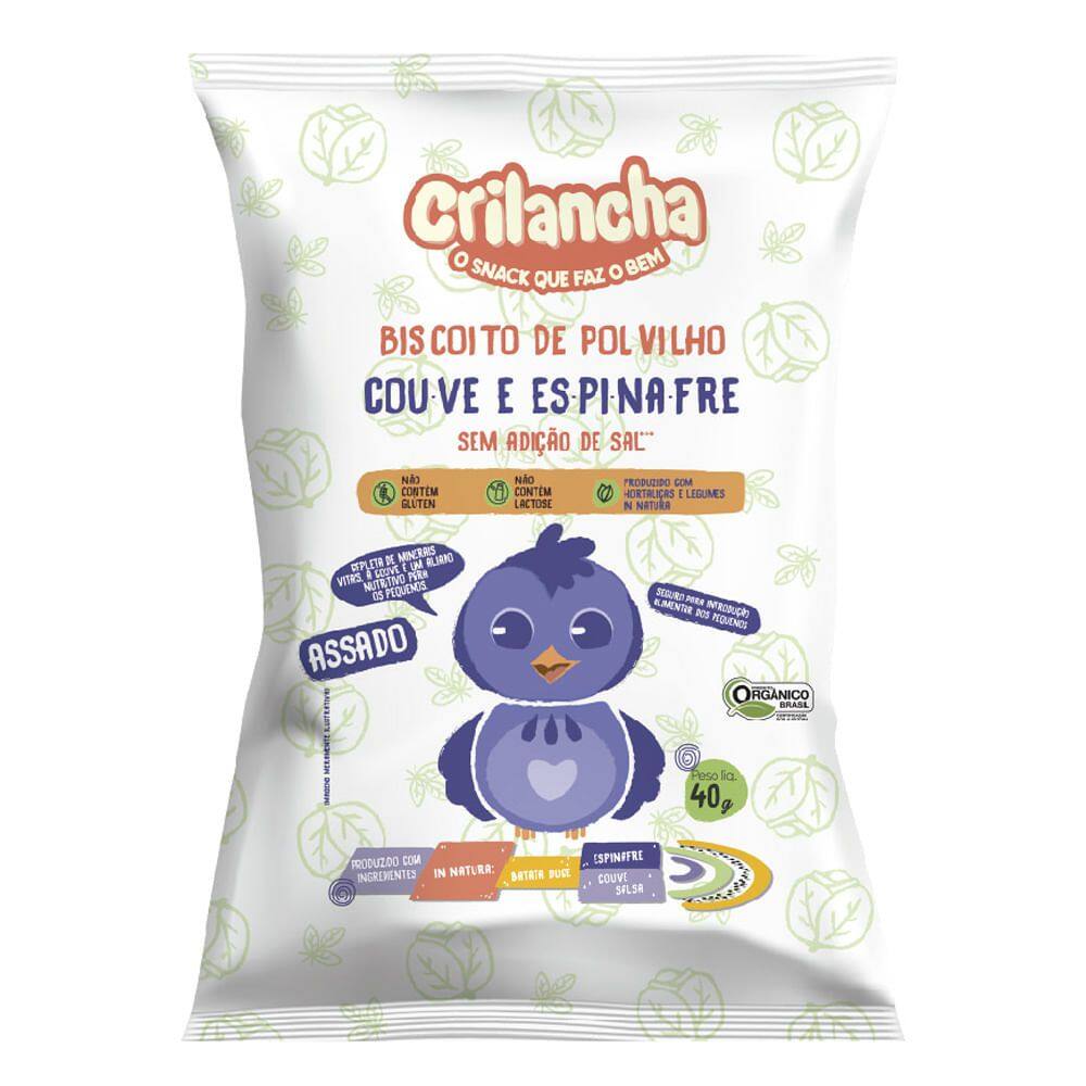 Biscoito de Polvilho Crilancha Couve e Espinafre 40g