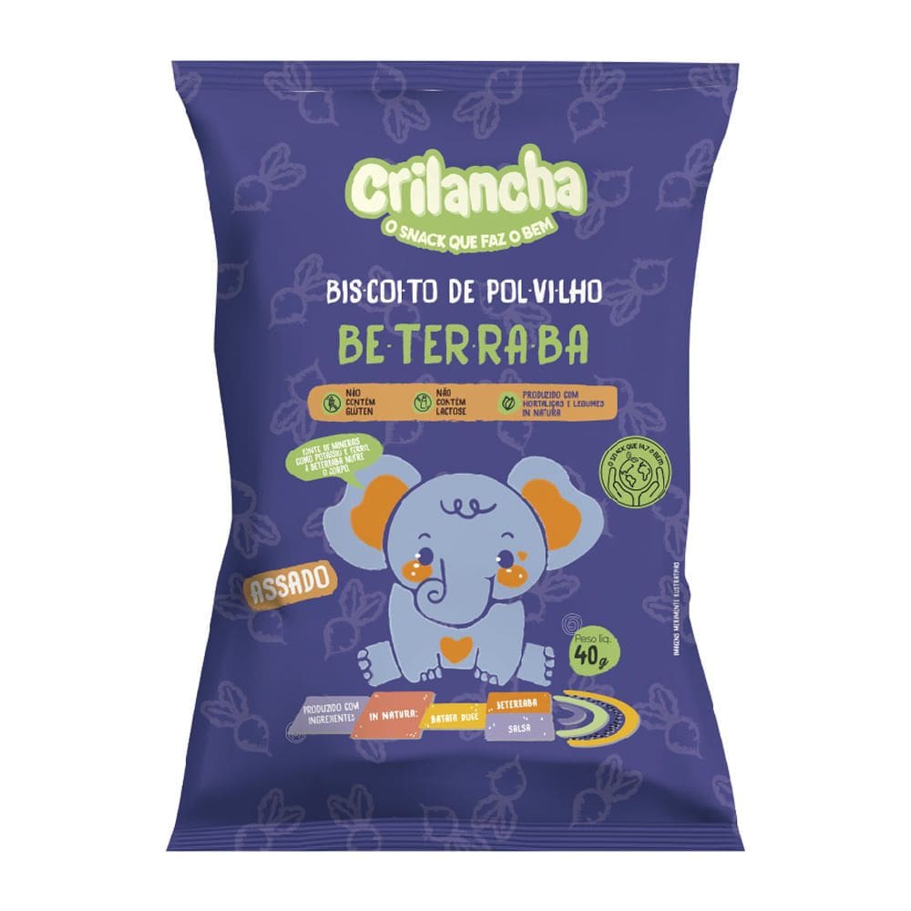 Biscoito de Polvilho Crilancha Beterraba 40g