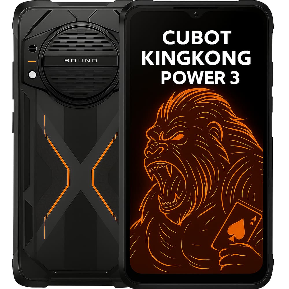 Smartphone Celular Gamer, Cubot KingKong Power 3, 256GB, 6GB RAM, À Prova d’Água IP68/IP69K, Android 14, Tela 6,58 FHD+ 120Hz, Câmera 100MP, PRETO