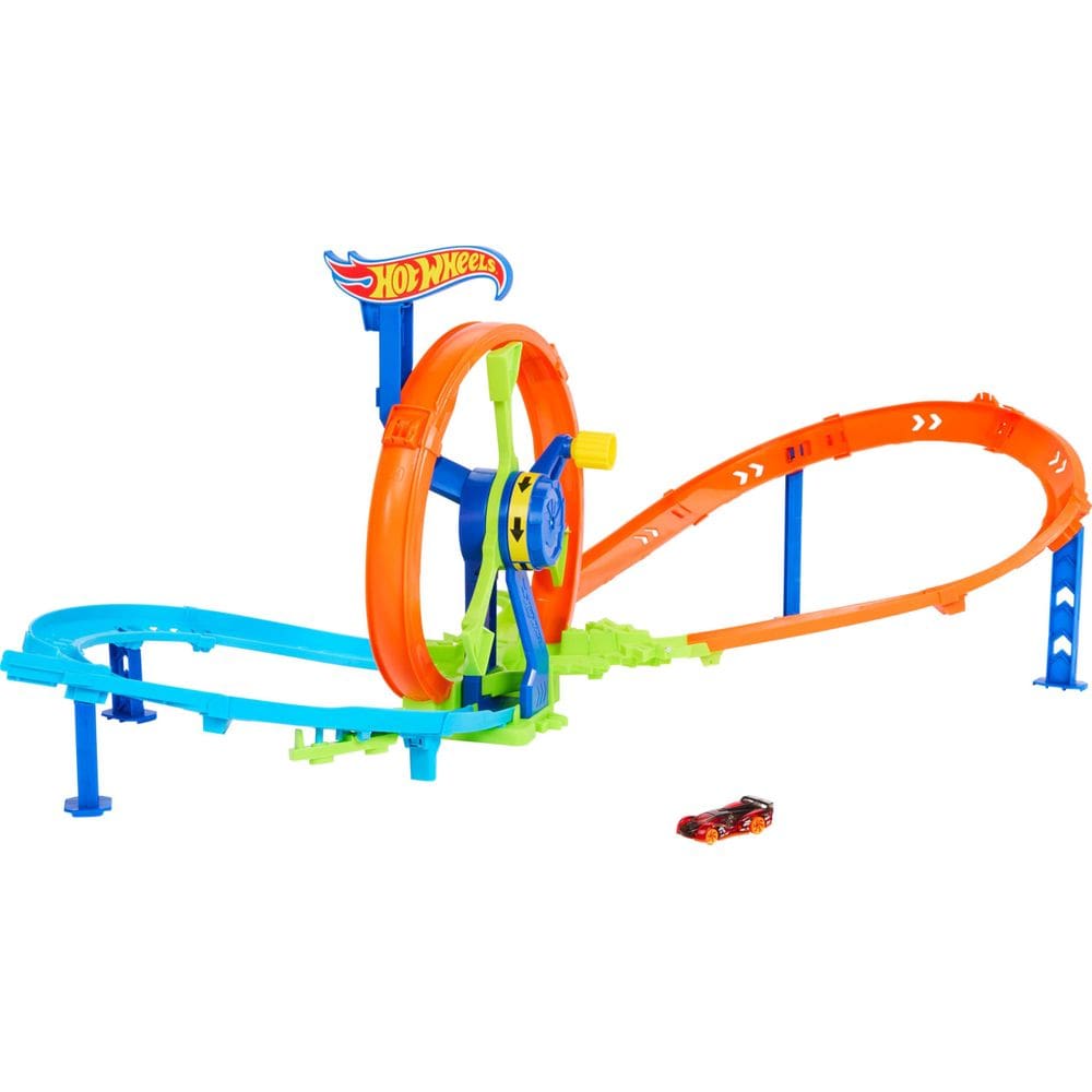 Toy Car Track Set Hot Wheels Launch Loop com veículo fundido