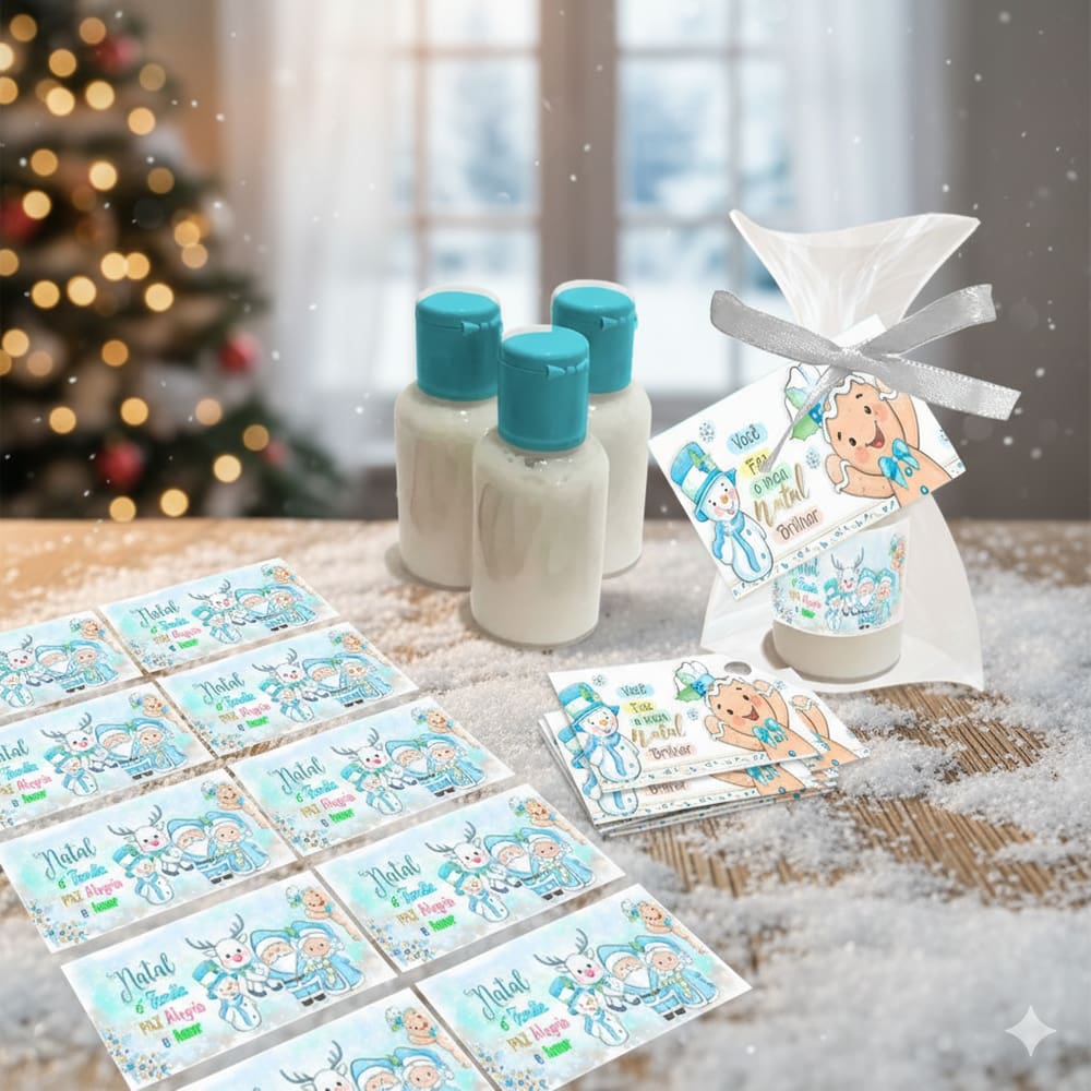 Kit 40 Lembrancinhas Natalinas Hidratantes para Natal e Festas de Fim de Ano Mimo