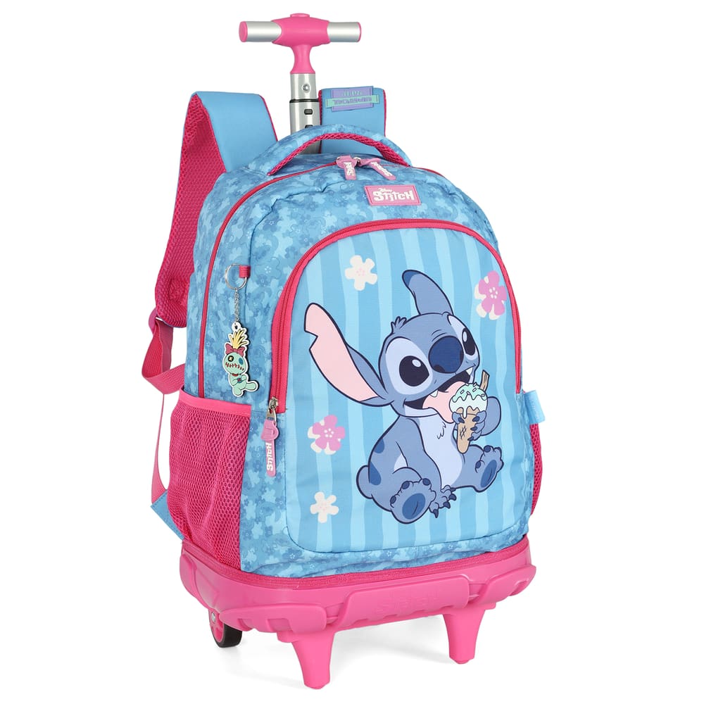 Mochila Escolar com Rodinhas Stitch Sorvete – Disney Luxcel