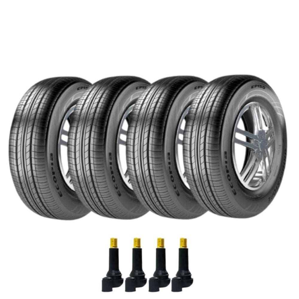 Combo 4 Pneus 185/65R15 88h Ecopia Ep150 Bridgestone + Bico