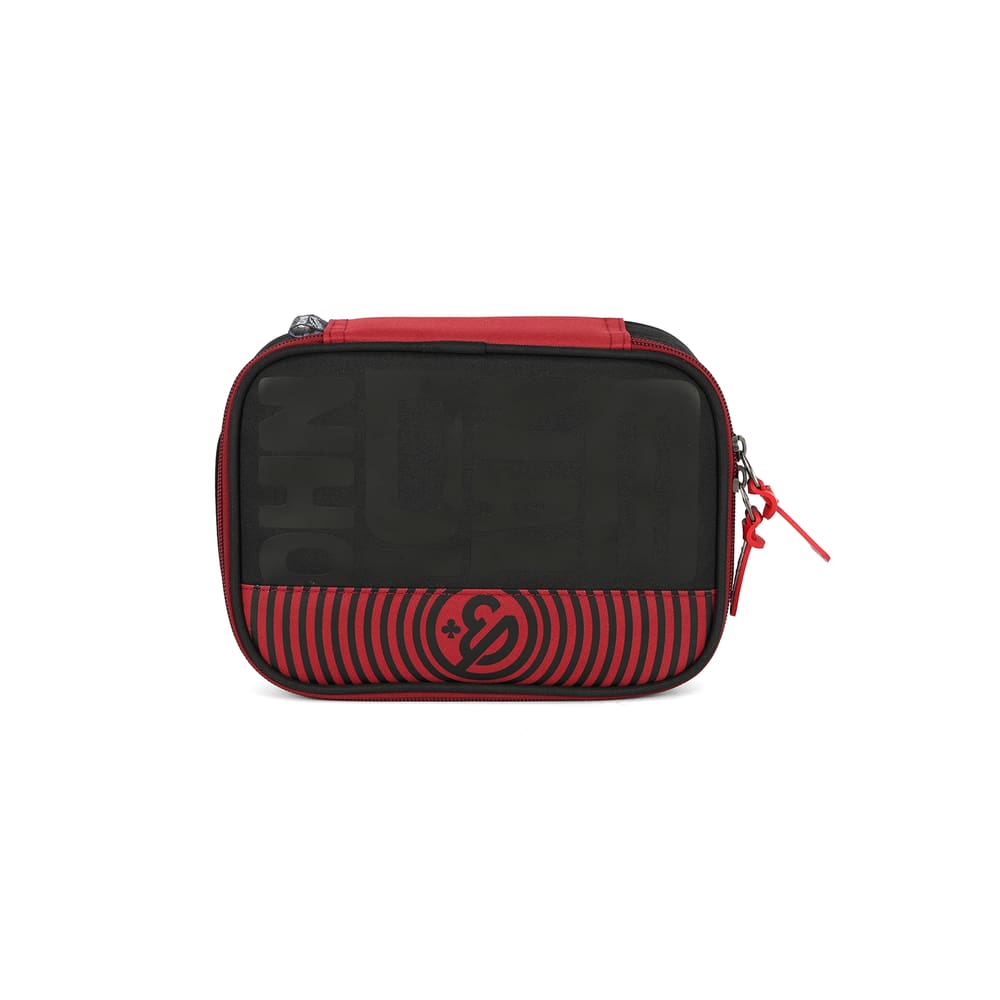 Estojo Box Organizador Enaldinho Oficial Preto e Vermelho - Luxel