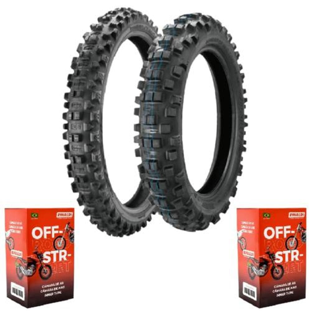 Par Pneu Crf 230 140/80-18 + 90/90-21 7 Days Enduro Soft Borilli + Câmara