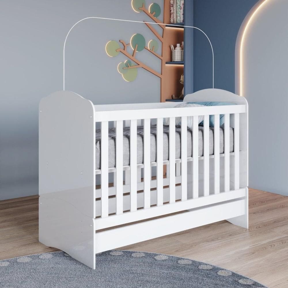 Berço Mini Cama Lápis de Cor Espresso Móveis Branco