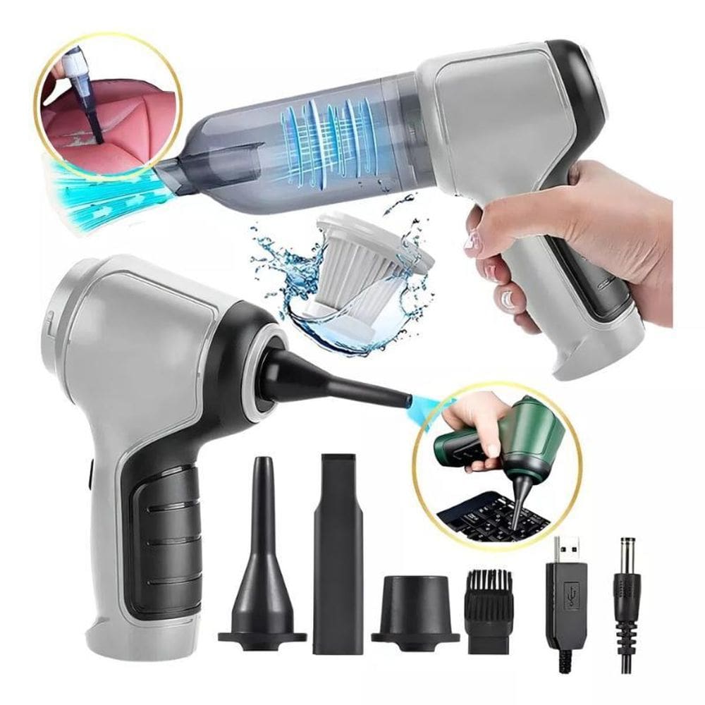 Mini Aspirador Pó Portátil Automotivo E Casa Potente