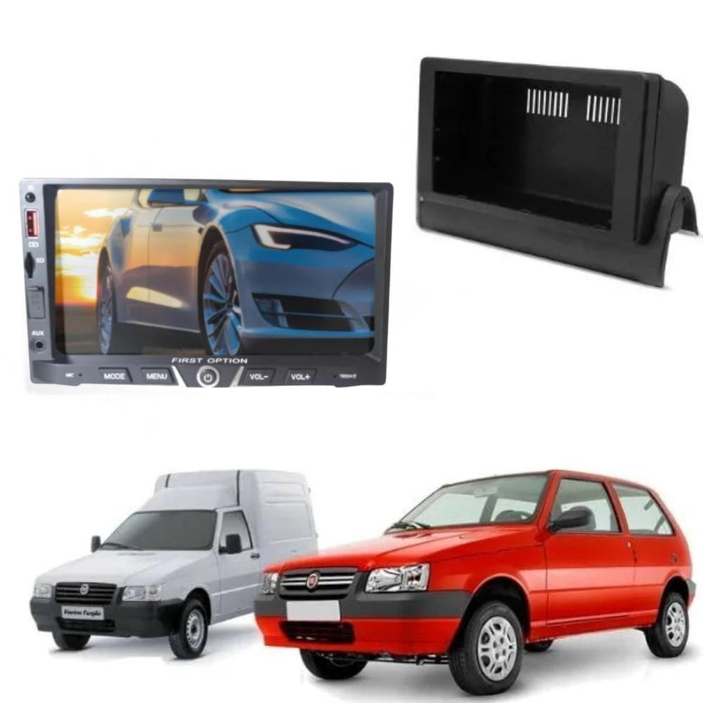 Kit Moldura 2 Din Fiamon Uno Mille/Fiorino 2004/2013 +