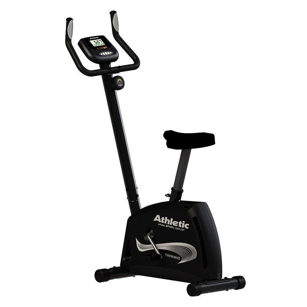 Bicicleta Athletic Training Vertical 8 Níveis Magnéticos Suporta 140kg Pedal Suave Monitor 11 Funções