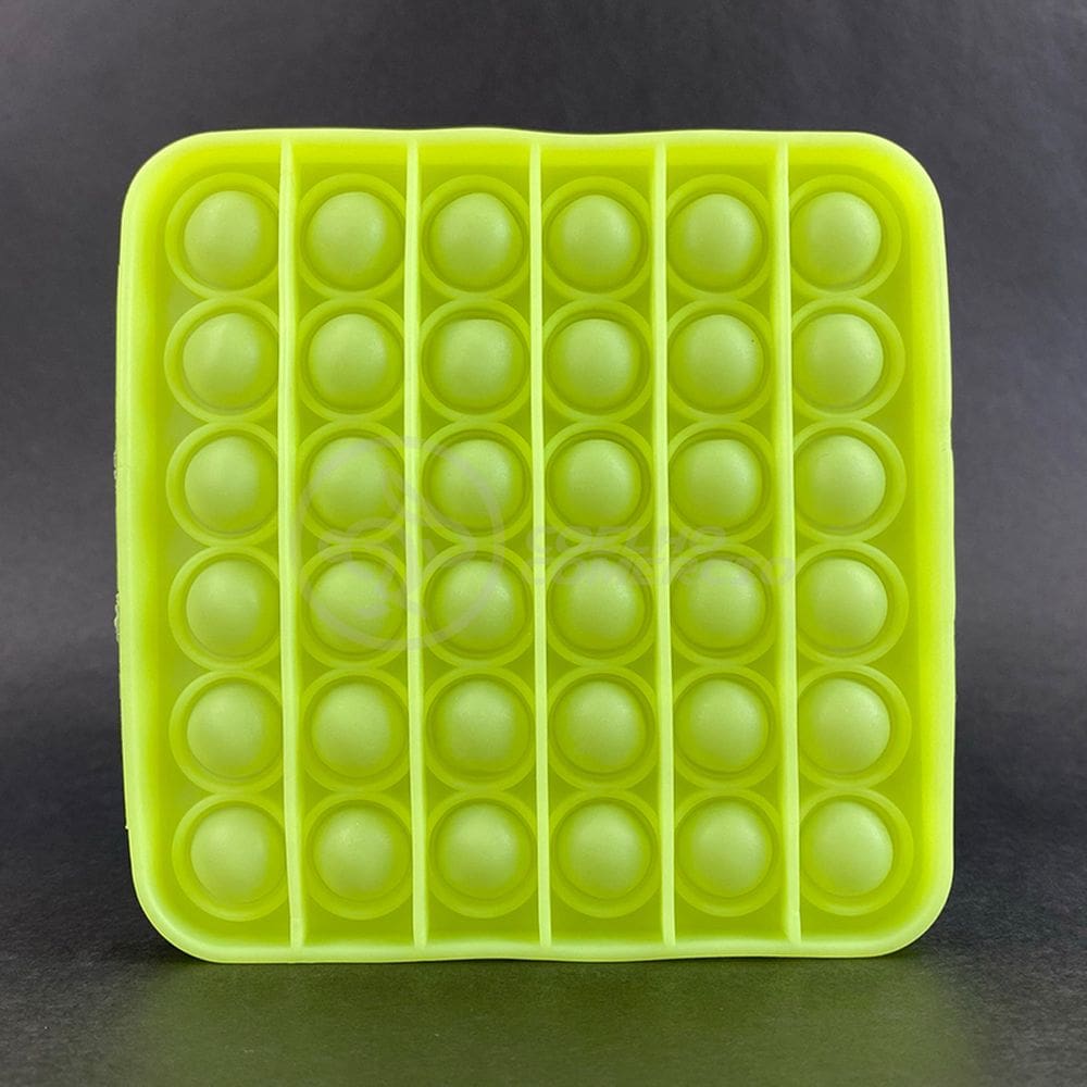 Pop It Brilha no Escuro Fluorescente Quadrado Fidget Toy Brinquedo Sensorial - Amarelo