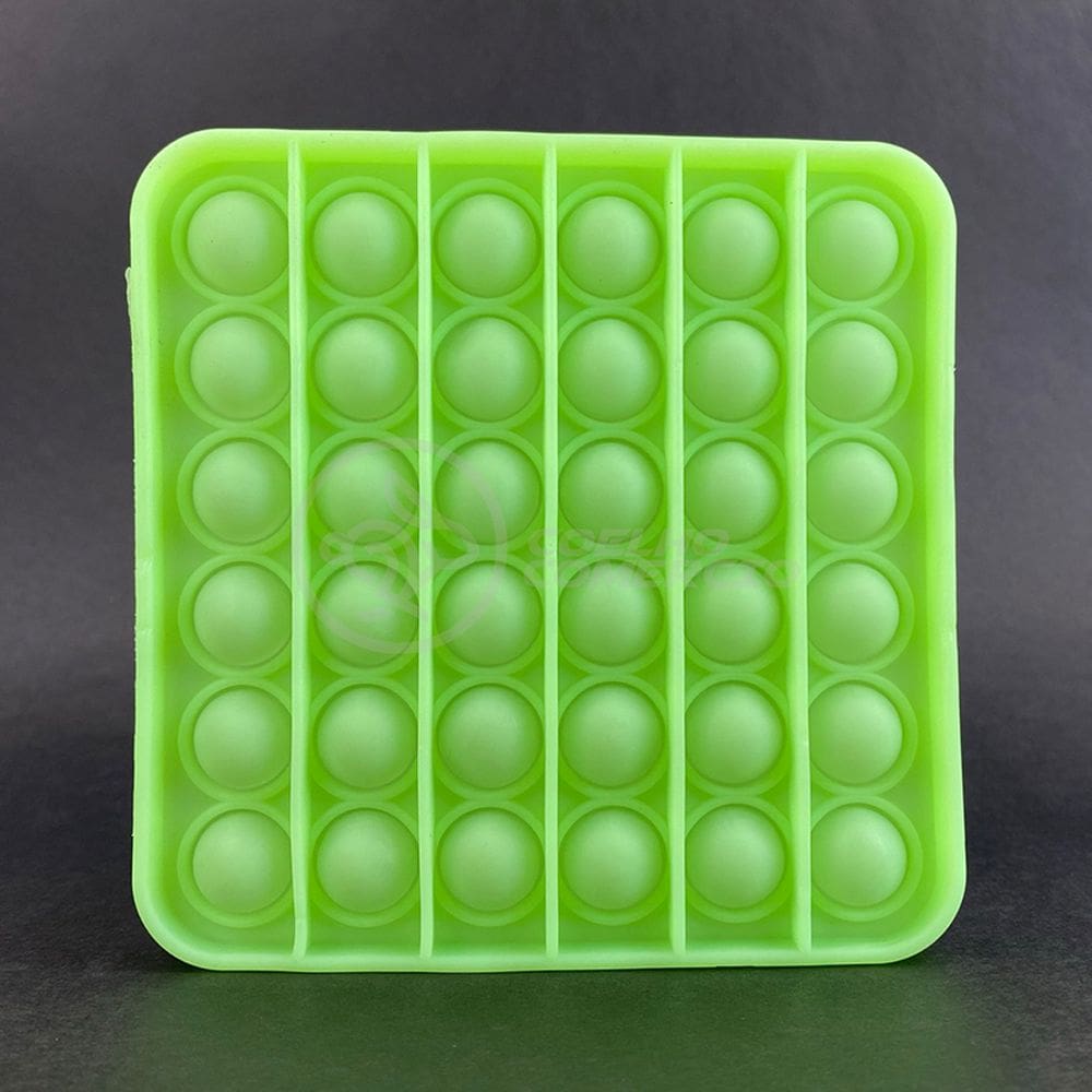 Pop It Brilha no Escuro Fluorescente Quadrado Fidget Toy Brinquedo Sensorial - Verde