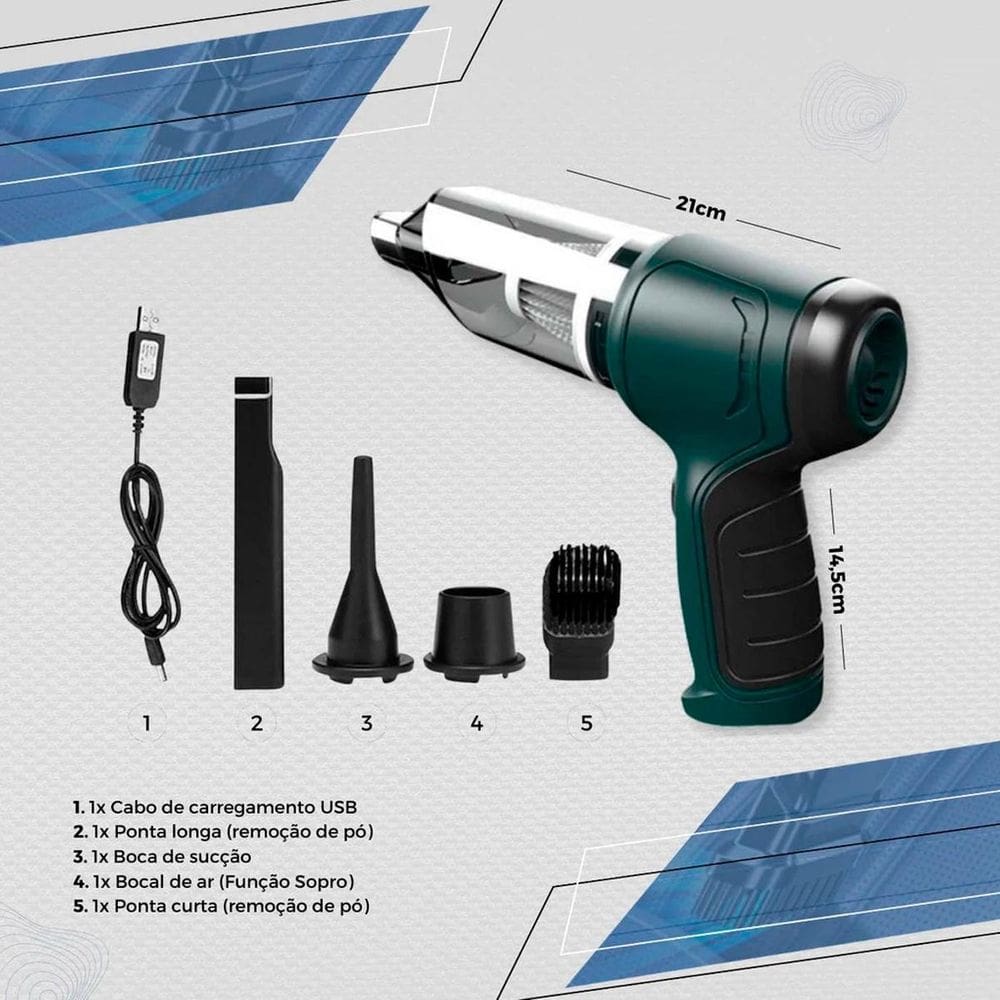 Portátil Mini Aspirador Elétrico Poeira Sem Fio Recarregável