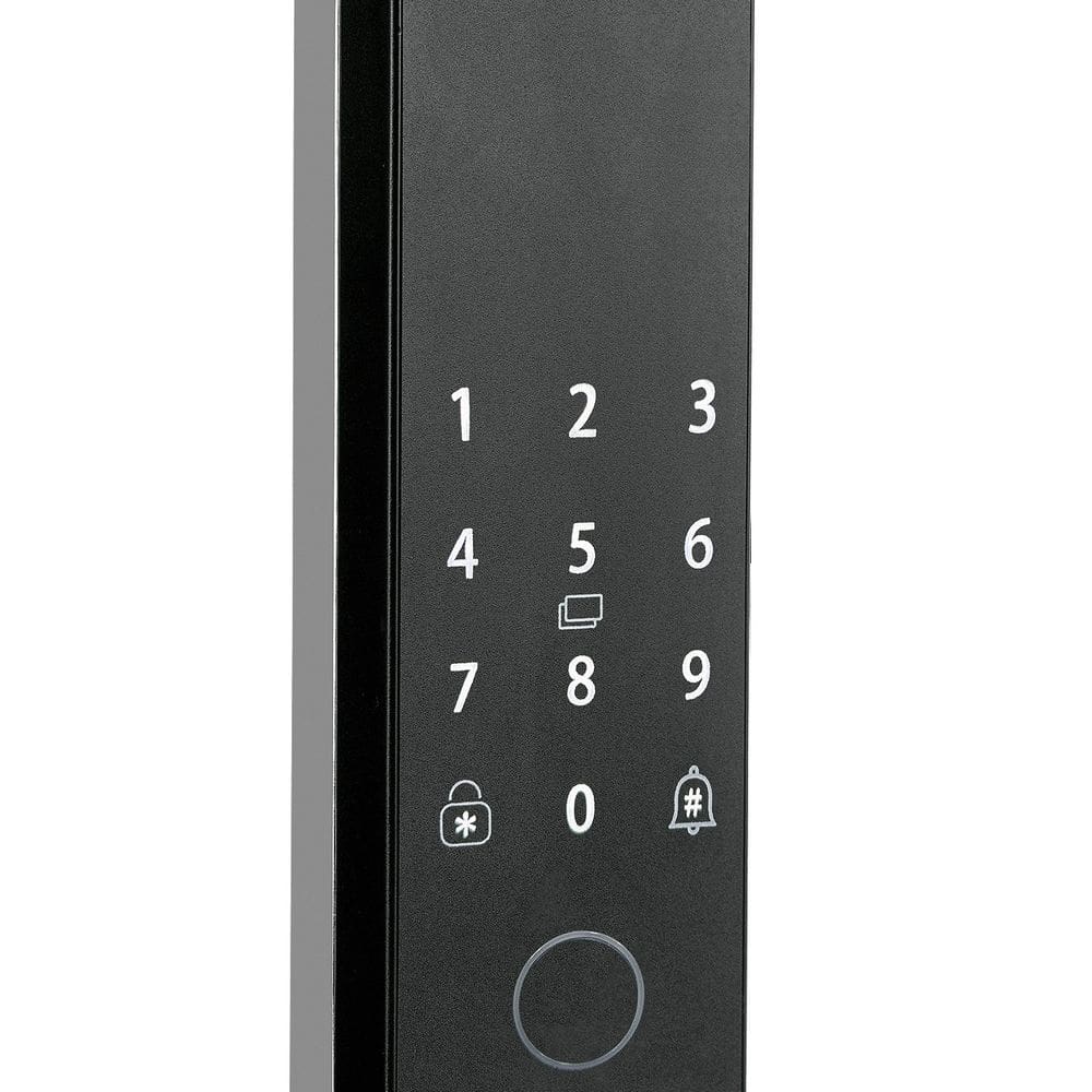 Fechadura Digital Sobrepor para Porta de Madeira Iris Plus Aliança Preto