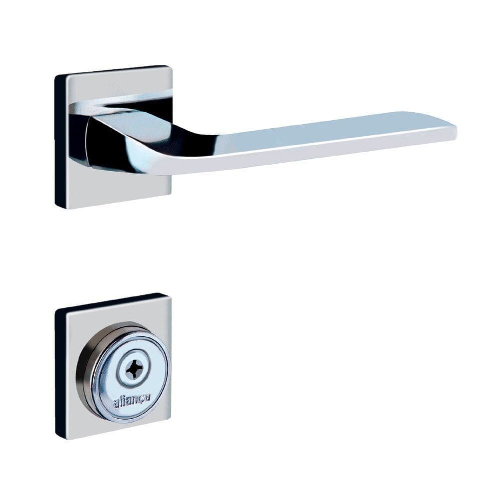 Fechadura Tetra Roseta Cromado Ultra Line Aliança