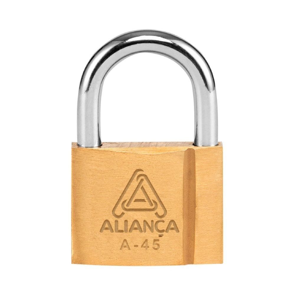 Cadeado de Latão com Chaves 45mm Aliança Metalúrgica