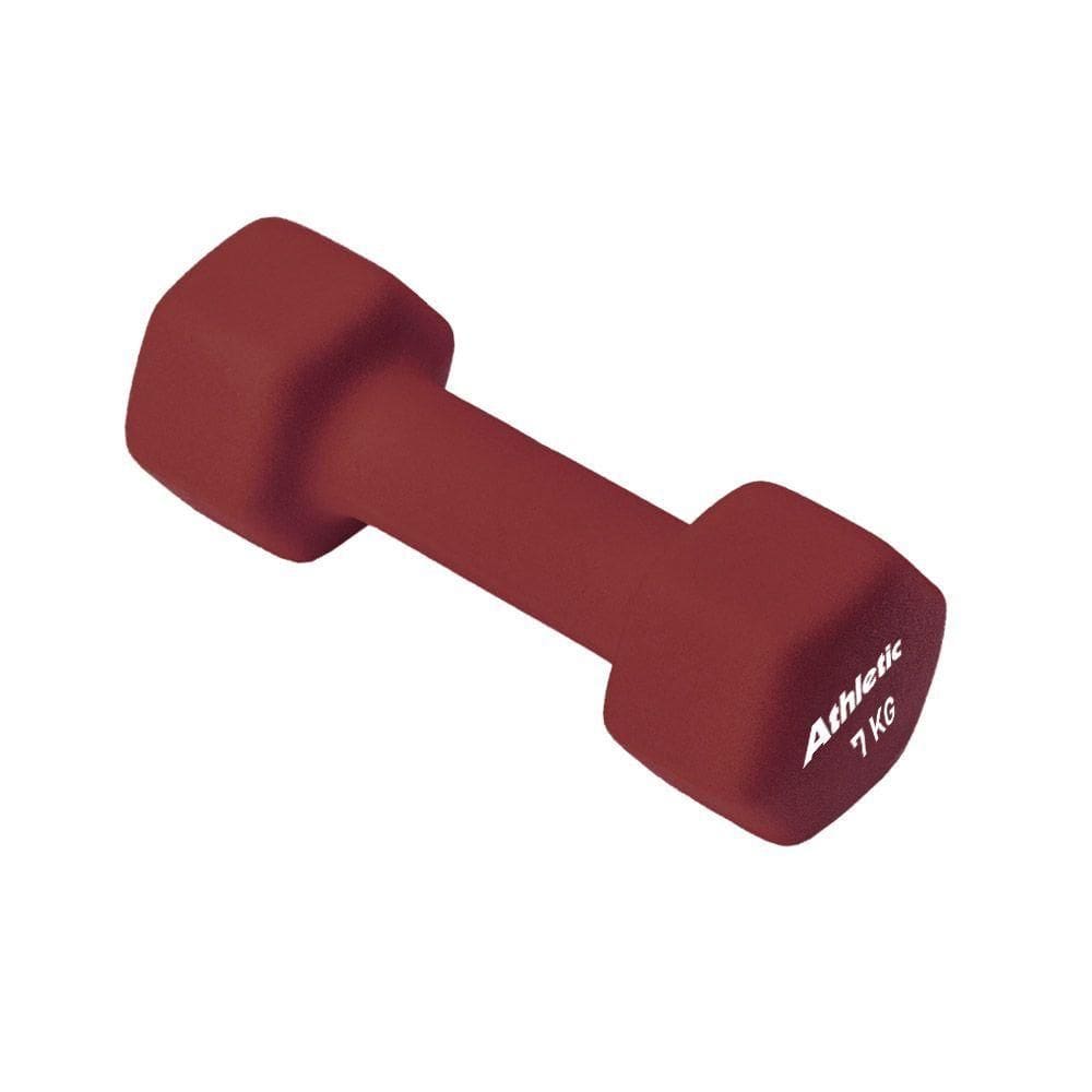 Halter Athletic Sextavado 7kg Em Neoprene Conforto E Aderência Para Treino De Musculação Em Casa