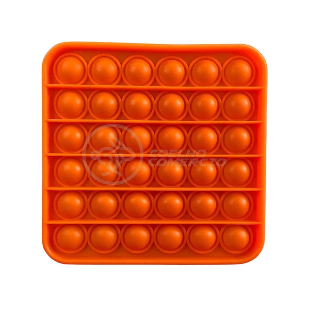 Pop It Quadrado Fidget Toy Anti Stres  Laranja