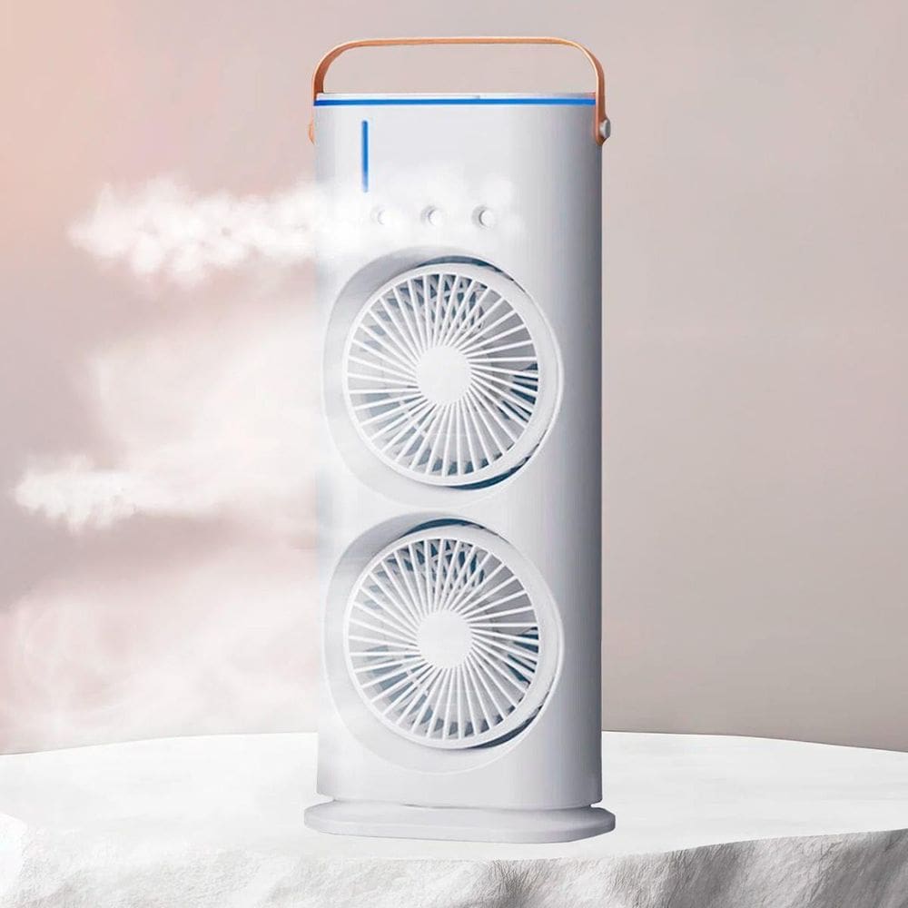 Ventilador Torre Usb Potente Duplo Mesa Resfria Muito Rápido
