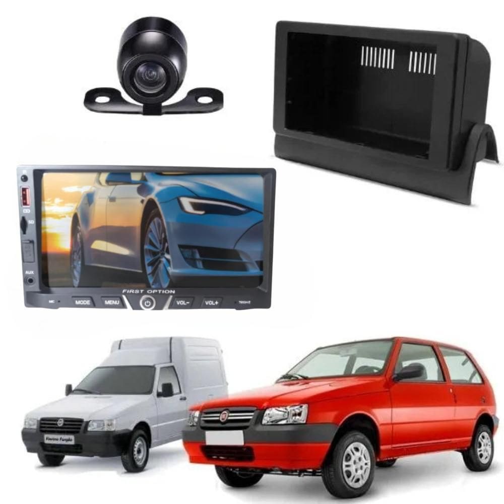 Kit Moldura 2 Din Fiamon Uno Mille/Fiorino 2004/2013 +