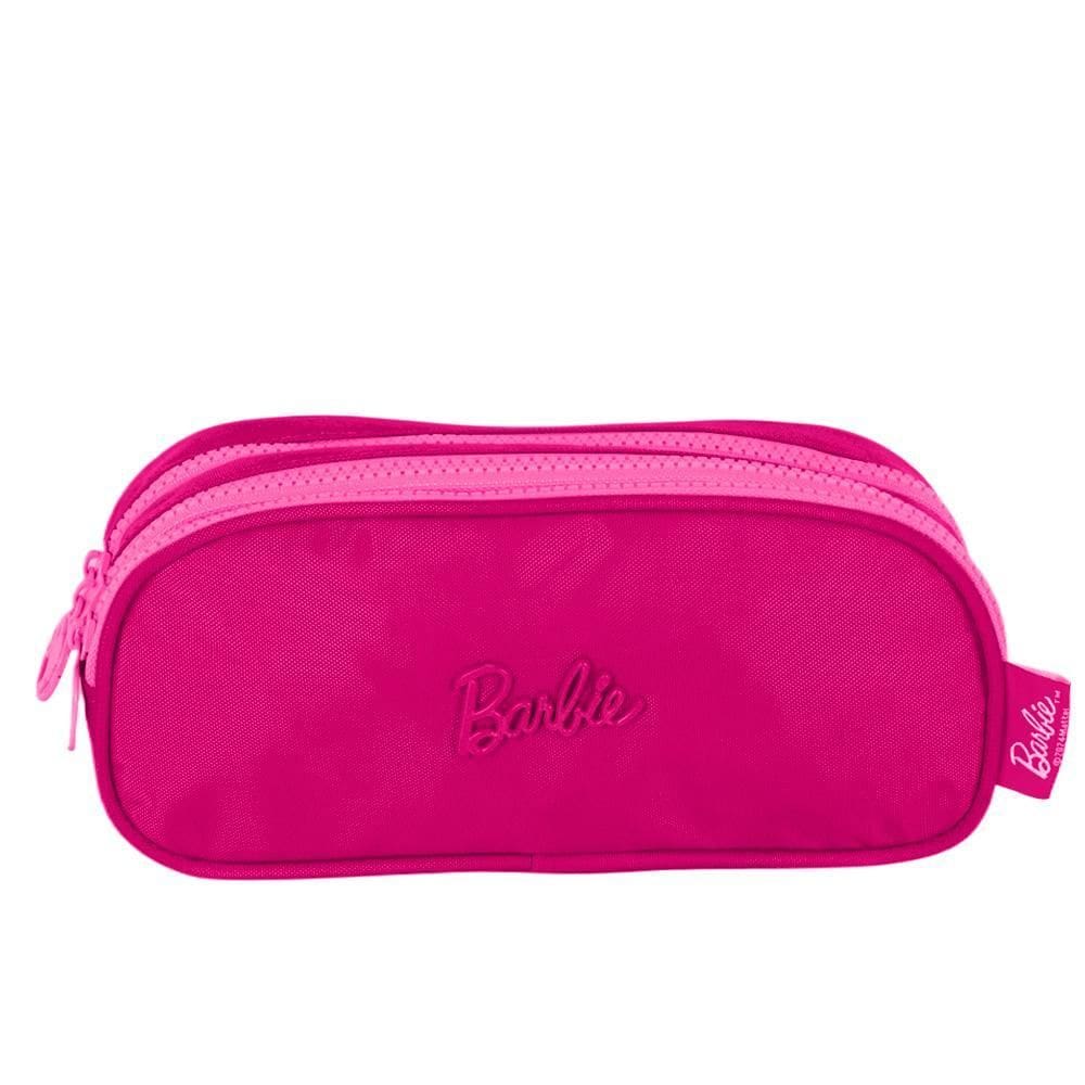Estojo Escolar 3 Compartimentos Premium Barbie