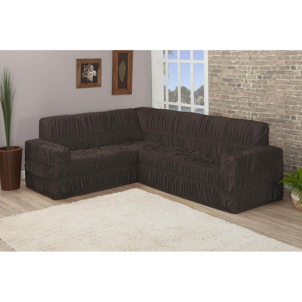 Capa De Sofa Canto De 6 Lugares Elasticada Malha Gel