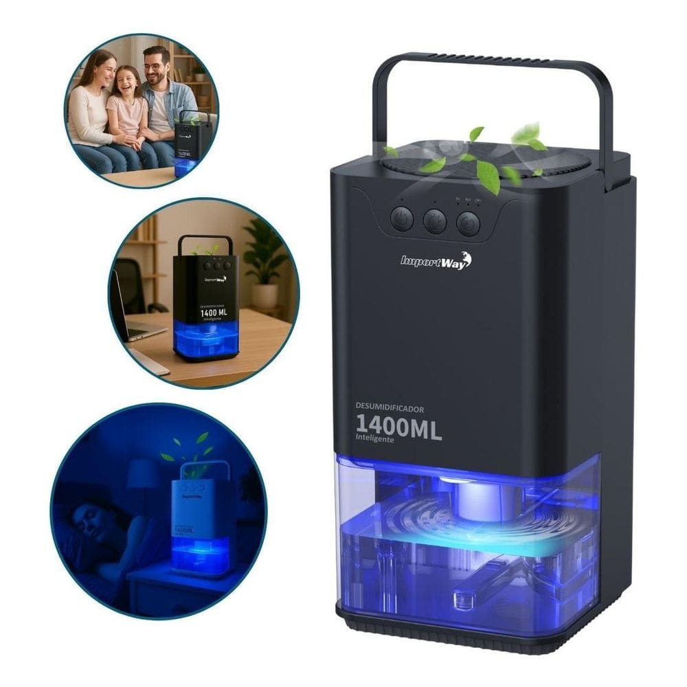 Desumidificador Ar Antimofo Portátil 1040Ml Até 25M Iwda004